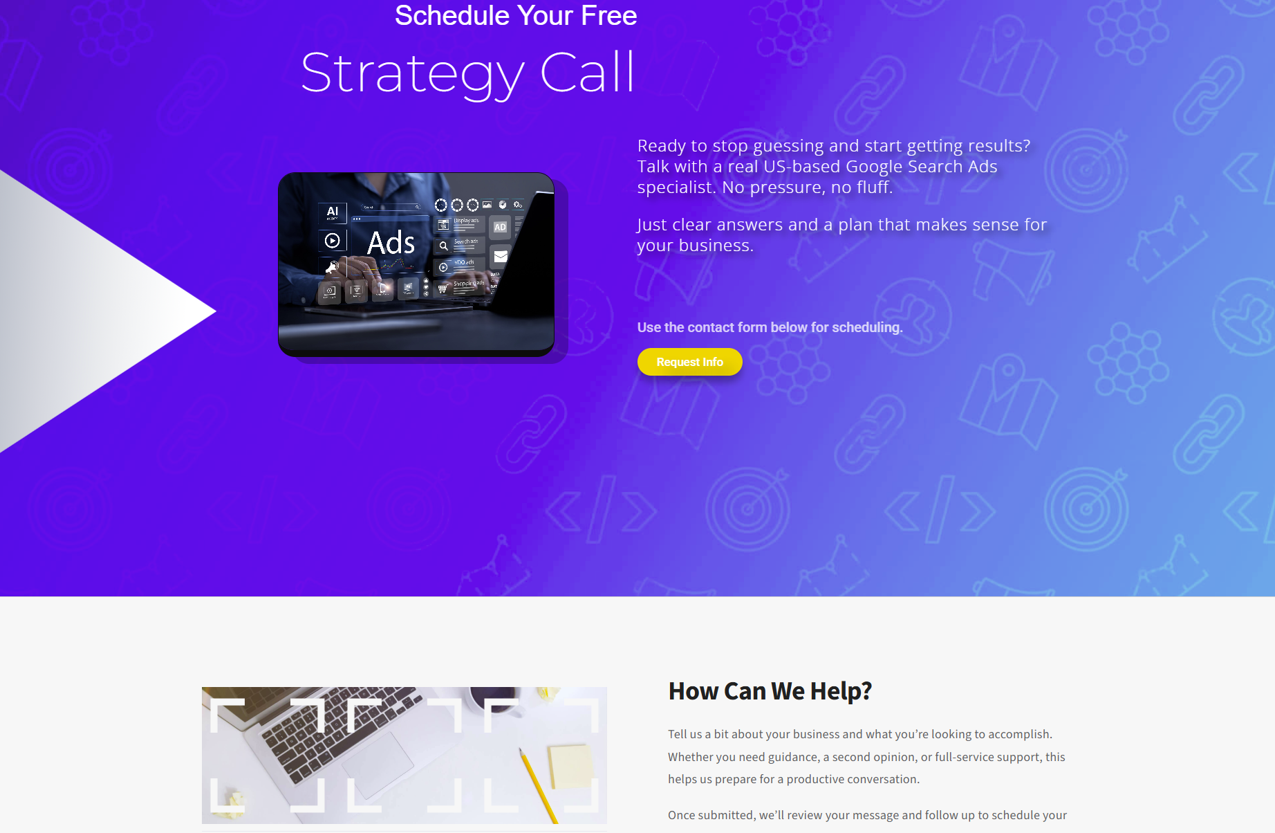 Envision Clicks website section preview